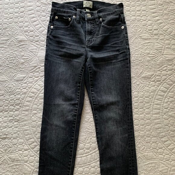 JCREW Toothpick 9" High Rise Skinny Ankle Jean/Denim Black Wash | Size 23 Petite - Picture 3 of 9